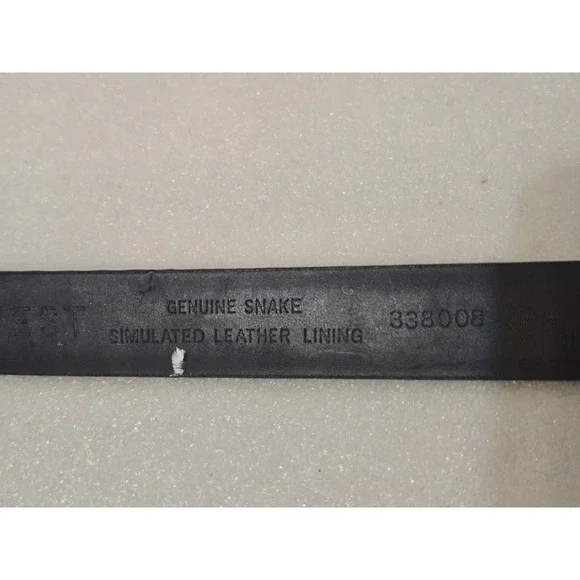 Nine West Women's Genuine Snakeskin Belt -Synthetic Leather Red & Black - Large - Picture 6 of 8